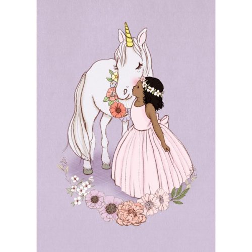 Ansichtkaart - Unicorn kiss (Belle & Boo)