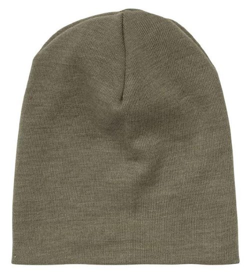 Beanie muts wol-zijde - Olive (Engel Natur)