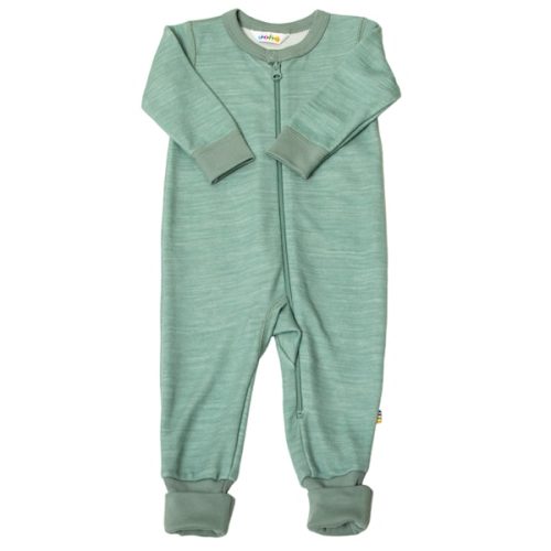 Jumpsuit dusty green - Merino/Bamboe (Joha outlet)